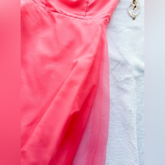 Alfred Angelo - Pink Coral Strapless Special Occasion Dress - Size 9 - Picture 8 of 15